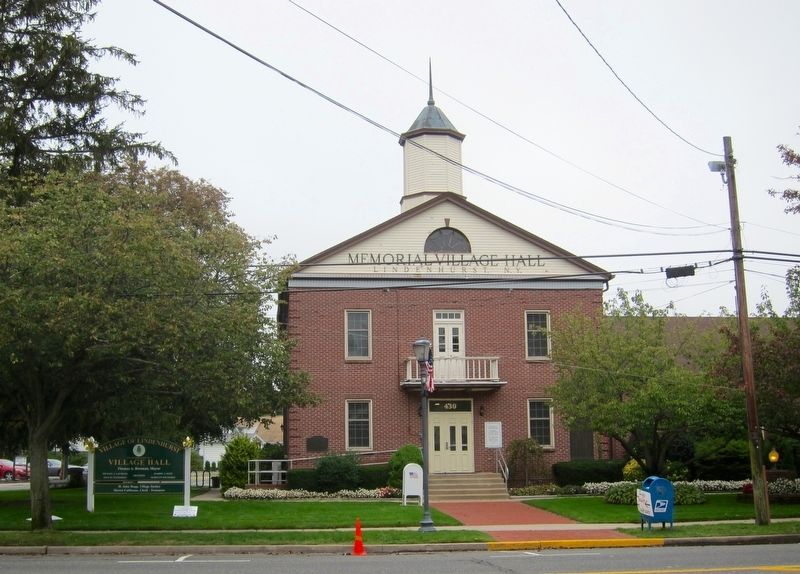 Lindenhurst Memorial Village Hall Korean and Vietnam War Veterans Memorial Marker - Wide View. Click for full size. Lindenhurst Memorial Village Hall Korean and Vietnam War Veterans Memorial Marker - Wide View image. Click for full size.