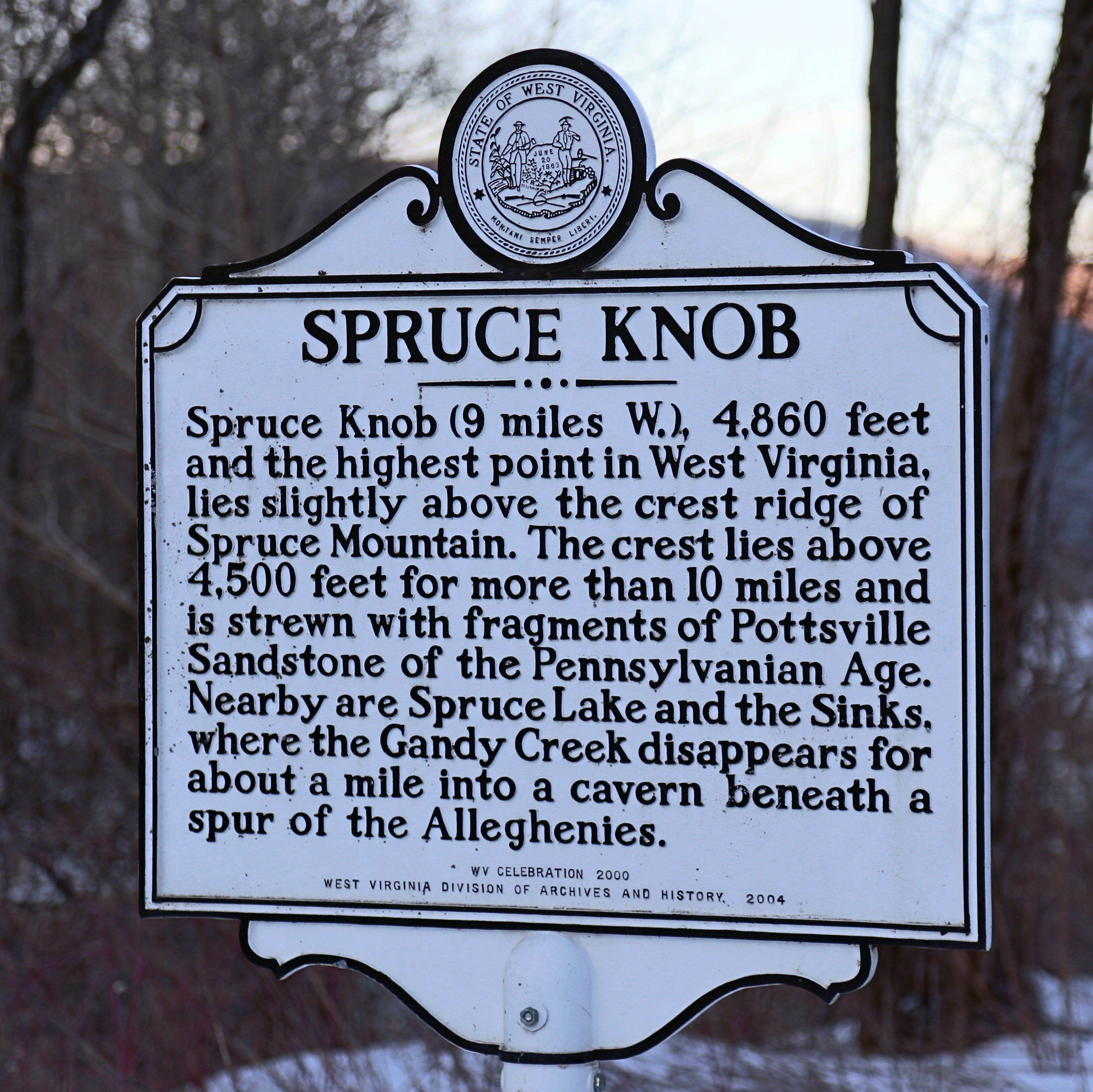Spruce Knob Marker