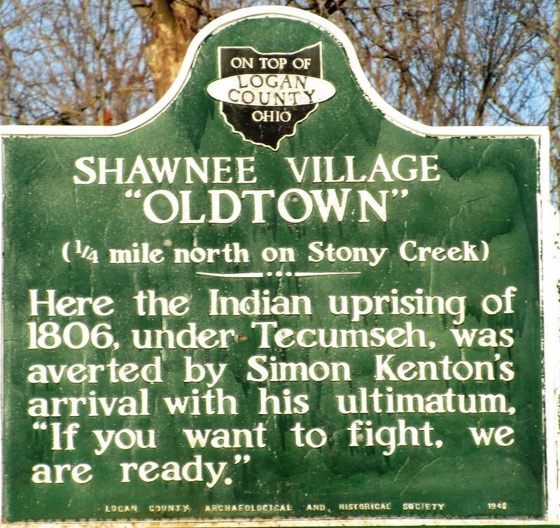 Shawnee Village ""Oldtown" Marker image. Click for full size.