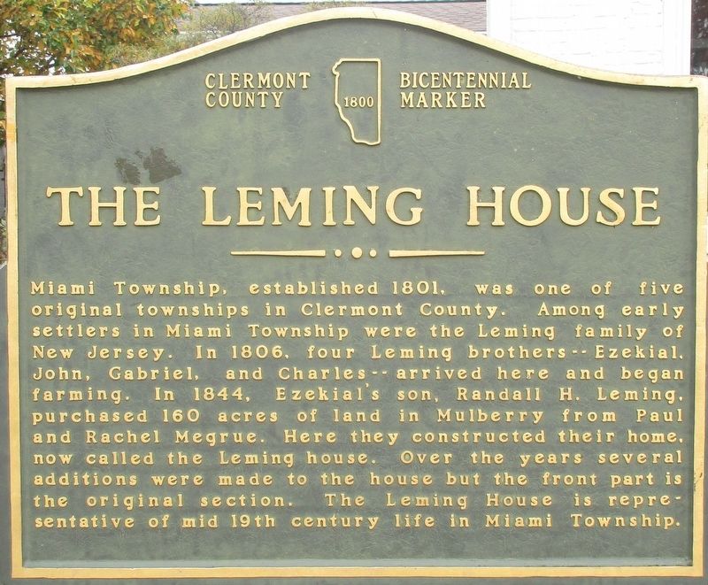The Leming House Marker image. Click for full size.