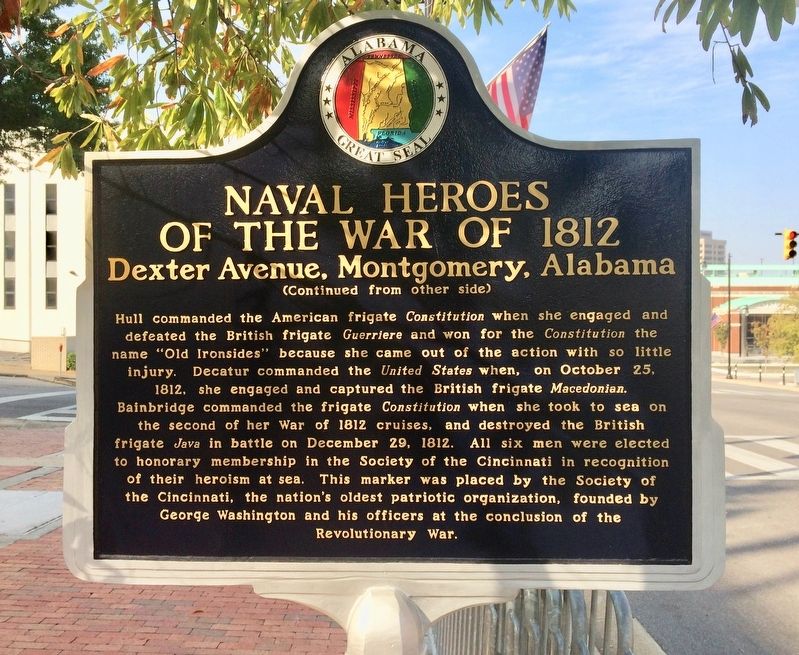 Naval Heroes of the War of 1812 Marker (Side 2) image. Click for full size.