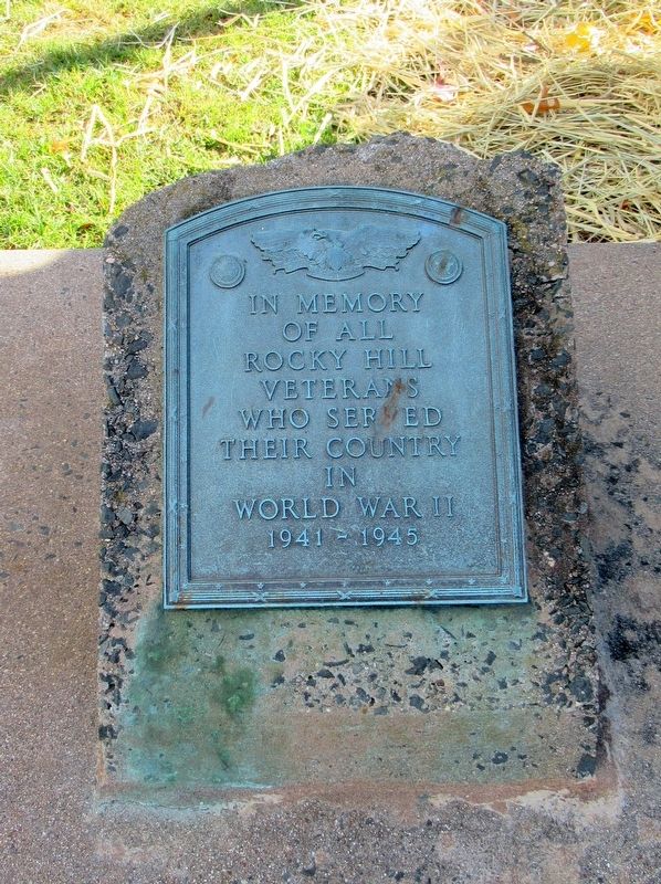 Rocky Hill World War II Veterans Monument. Click for full size. Rocky Hill World War II Veterans Monument image. Click for full size.