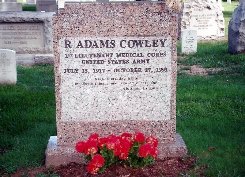 R Adams Cowley Marker-Front image. Click for full size.