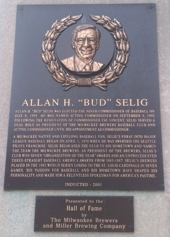 Allan H. "Bud" Selig Marker image. Click for full size.