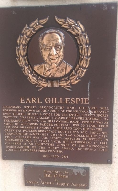 Earl Gillespie Marker image. Click for full size.