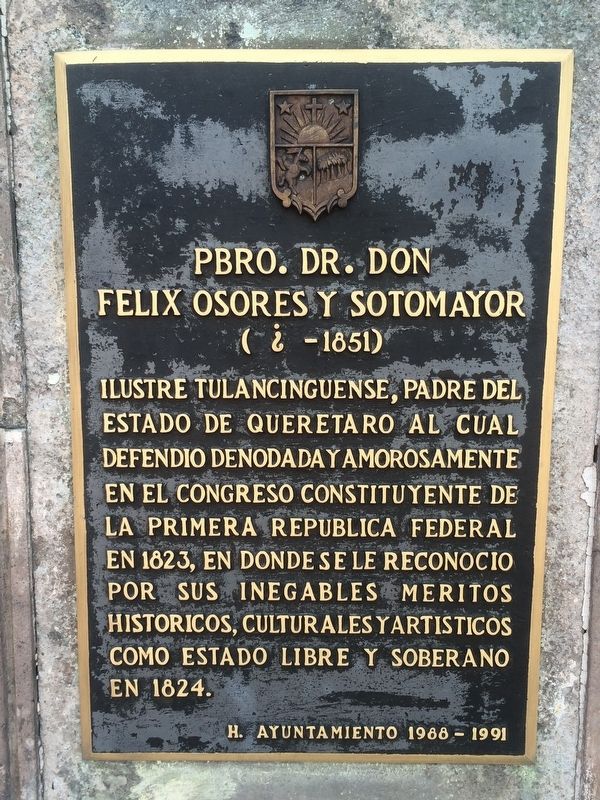 Félix Osores y Sotomayor Marker image. Click for full size.