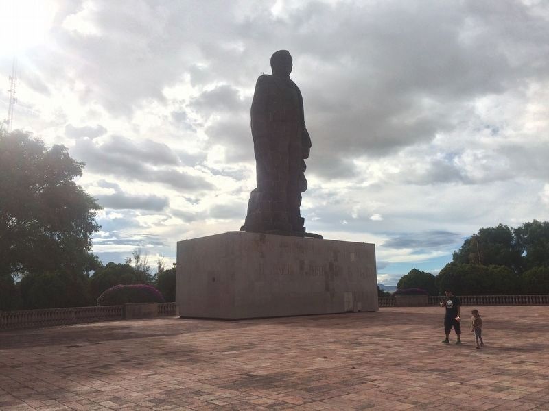 The Statue of Benito Jurez from 1967, at the top of the famous hill. image. Click for full size.