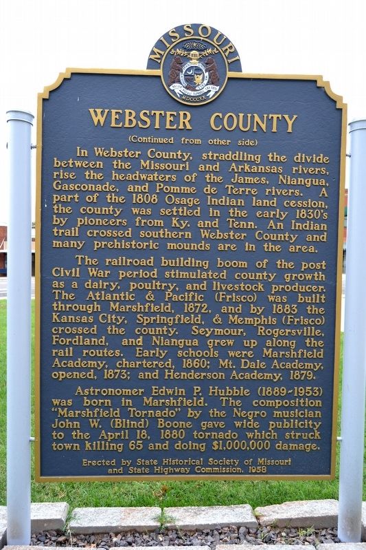 Webster County Marker image. Click for full size.