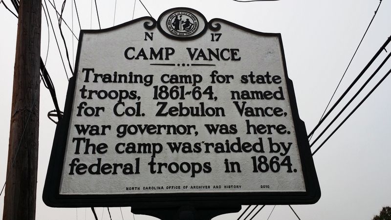 Camp Vance Marker image. Click for full size.