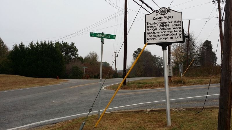 Camp Vance Marker image. Click for full size.