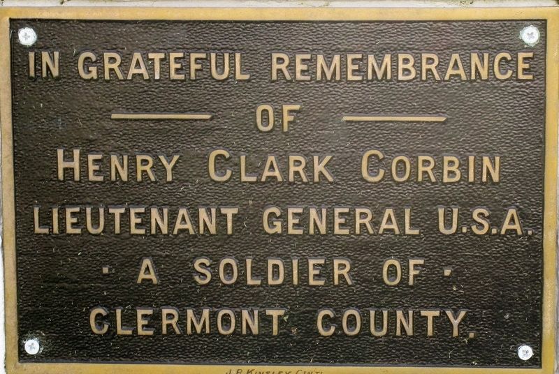 Henry Clark Corbin Marker. Click for full size. Henry Clark Corbin Marker image. Click for full size.
