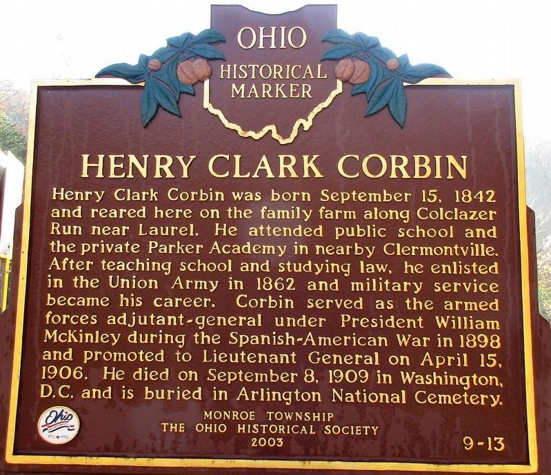 Henry Clark Corbin Marker image. Click for full size.