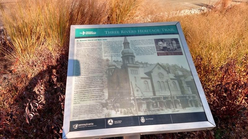 St. Nicholas Church and Mala Jaska Marker. Click for full size. St. Nicholas Church and Mala Jaska Marker image. Click for full size.