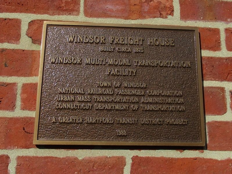 Windsor Freight House Marker image. Click for full size.