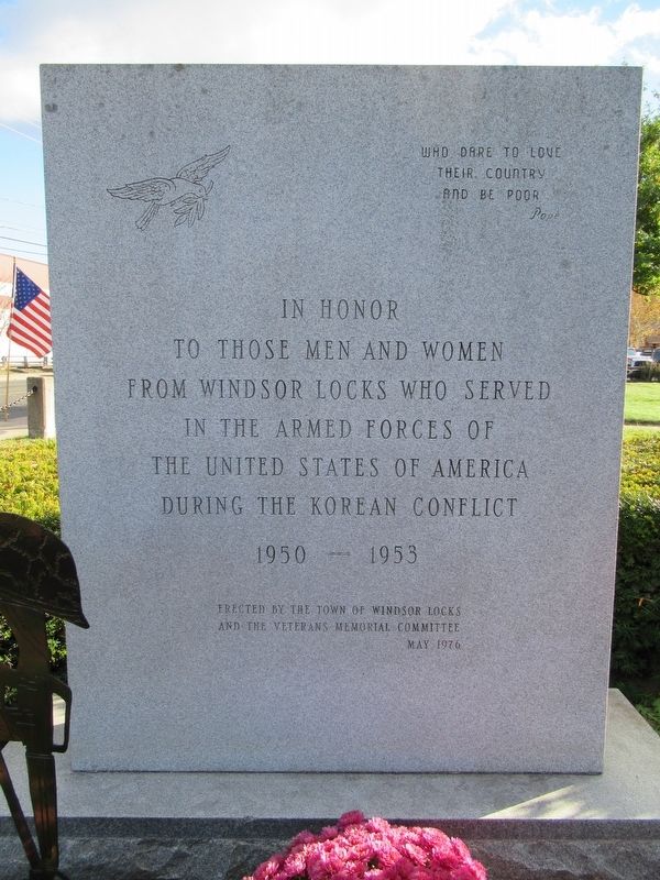 Windsor Locks Korean Conflict Monument image. Click for full size.