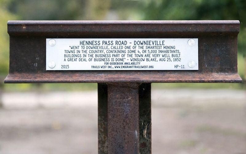 Henness Pass Road - Downieville Marker image. Click for full size.