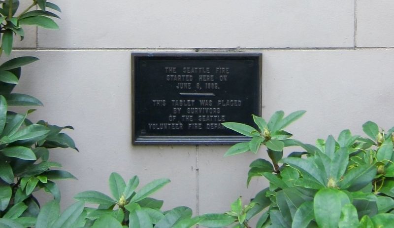 Start of Seattle Fire Site Marker. Click for full size. Start of Seattle Fire Site Marker image. Click for full size.