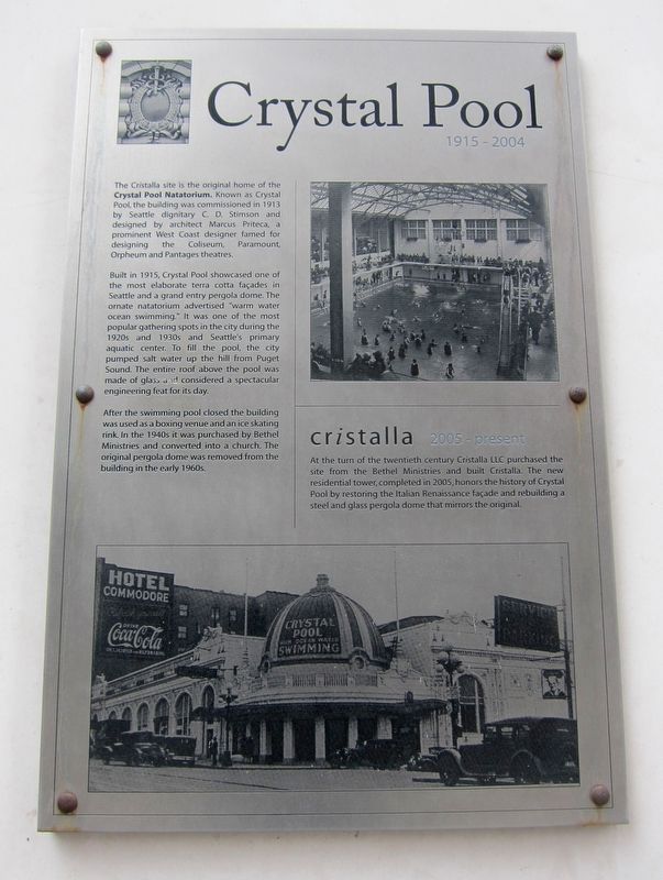 Crystal Pool Marker. Click for full size. Crystal Pool Marker image. Click for full size.