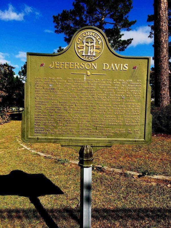 Jefferson Davis Marker. Click for full size. Jefferson Davis Marker image. Click for full size.
