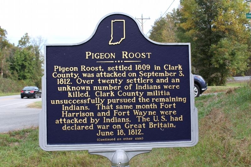 Pigeon Roost Marker (Side 1) image. Click for full size.
