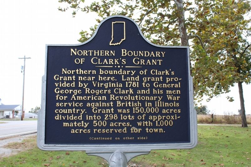 Northern Boundary of Clark's Grant Marker (Side 1) image. Click for full size.