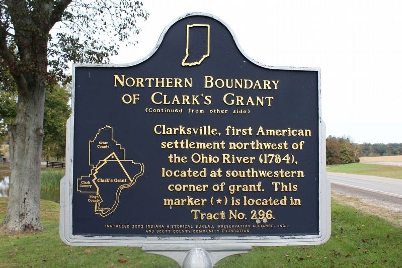 Northern Boundary of Clark's Grant Marker (Side 2) image. Click for full size.