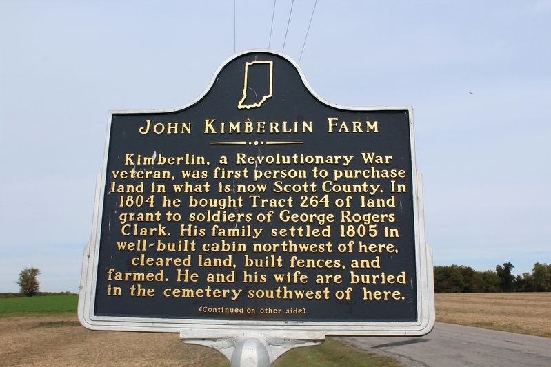John Kimberlin Farm Marker (Side 1) image. Click for full size.