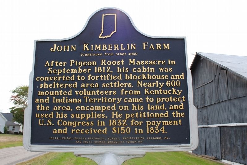 John Kimberlin Farm Marker (Side 2) image. Click for full size.