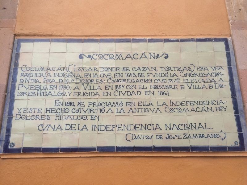 Cocomacán Marker. Click for full size. Cocomacán Marker image. Click for full size.