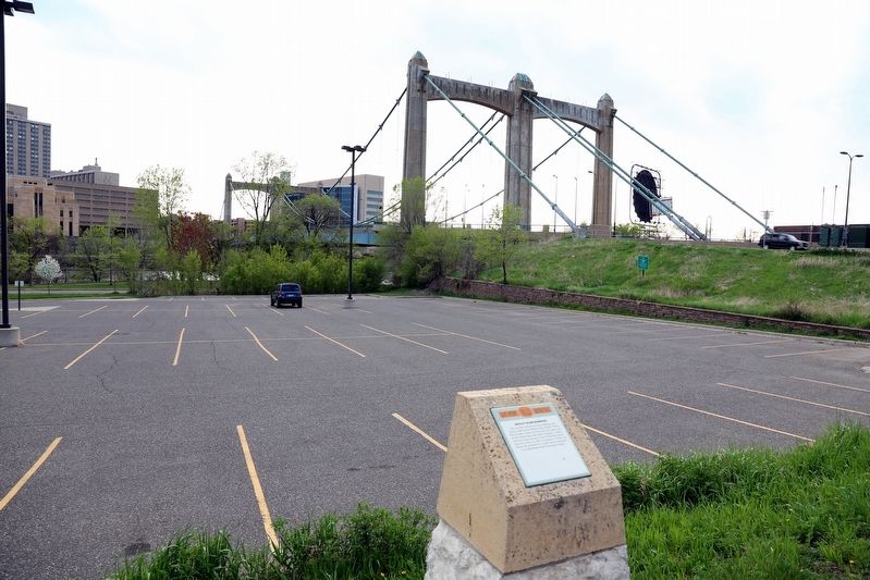 Nicollet Island Businesses Marker. Click for full size. Nicollet Island Businesses Marker image. Click for full size.