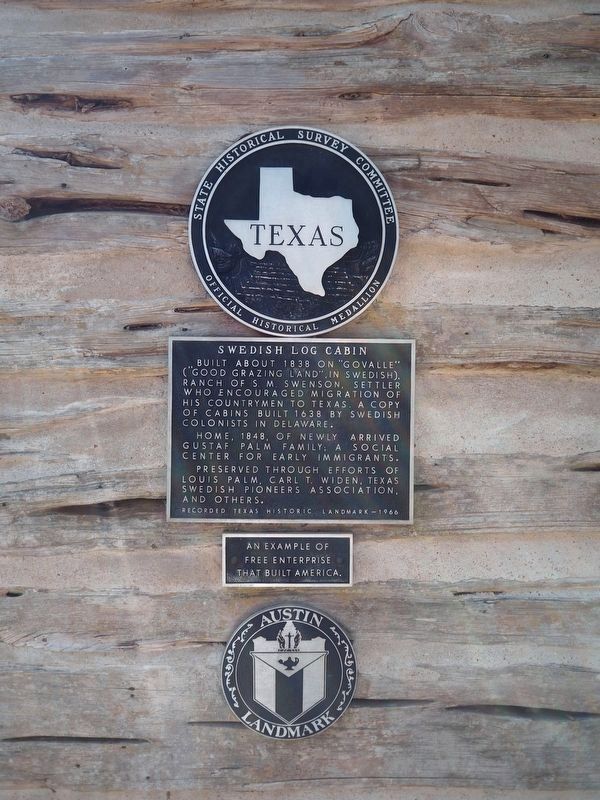 Swedish Log Cabin Marker. Click for full size. Swedish Log Cabin Marker image. Click for full size.