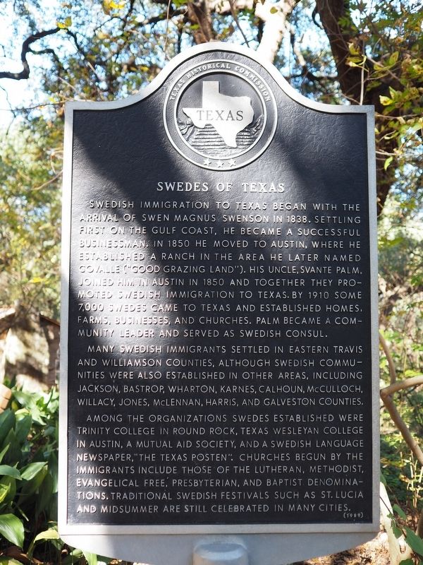 Swedes of Texas Marker image. Click for full size.