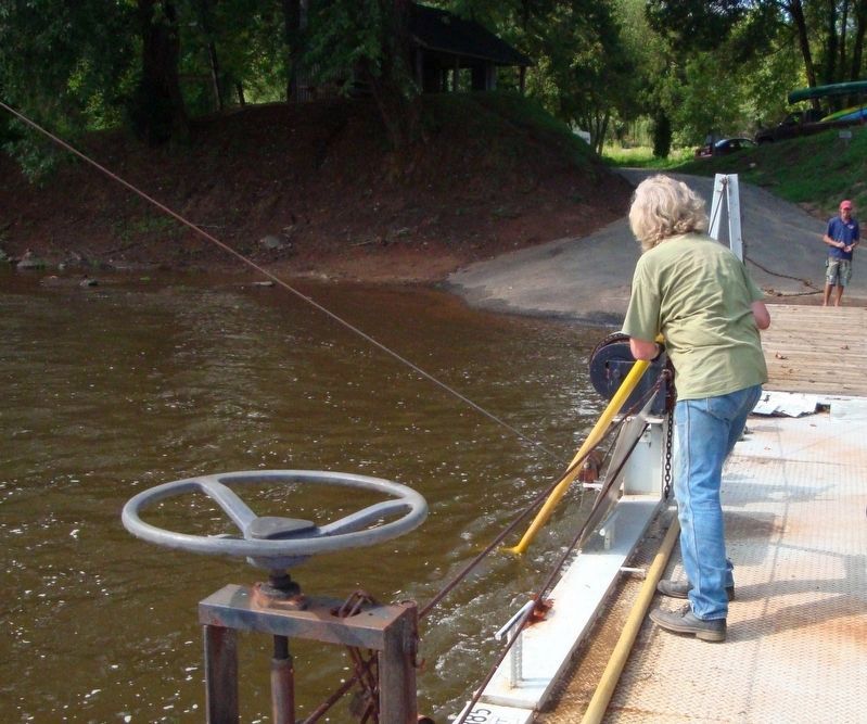 Poling the Hatton Ferry in 2008 image. Click for full size.