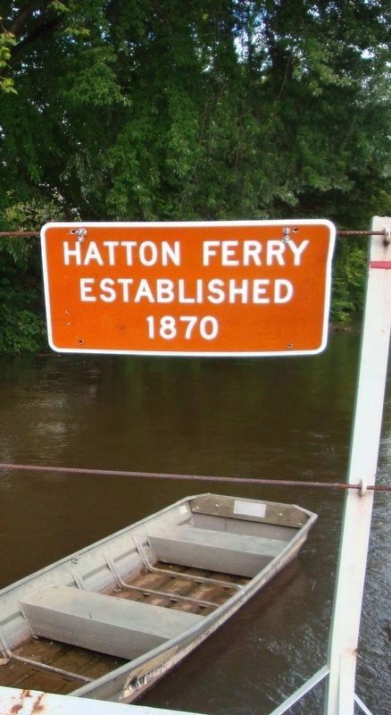 Sign on board the Hatton Ferry image. Click for full size.