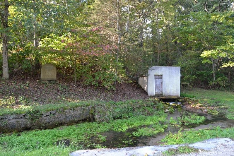 Smith Station Marker next to Spring image. Click for full size.
