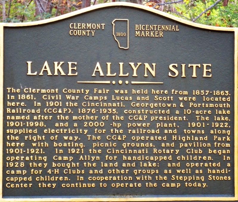 Lake Allyn Site Marker image. Click for full size.