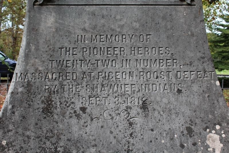 Pigeon Roost Monument Detail image. Click for full size.