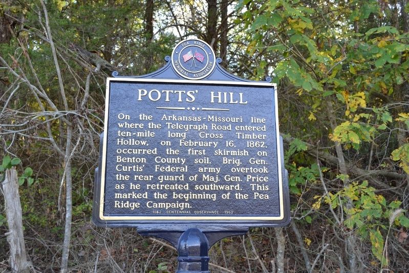 Potts' Hill Marker. Click for full size. Potts' Hill Marker image. Click for full size.