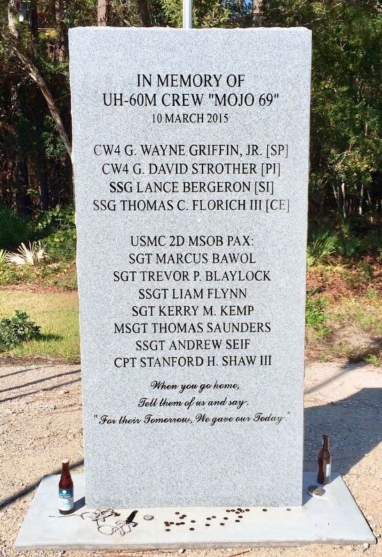 In Memory of UH-60M Crew "Mojo 69" Memorial image. Click for full size.