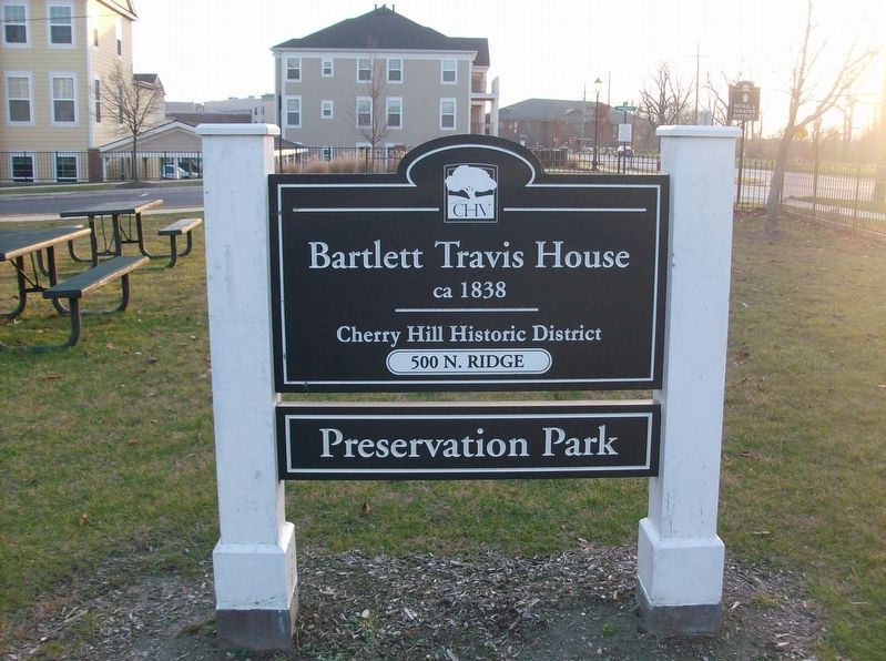 Bartlett Travis House/Preservation Park Sign image. Click for full size.
