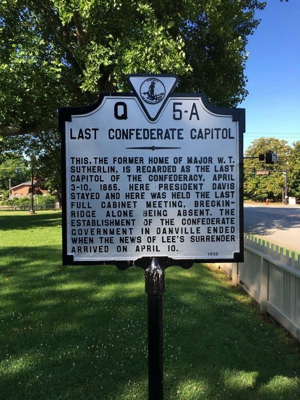 Last Confederate Capitol Marker image. Click for full size.