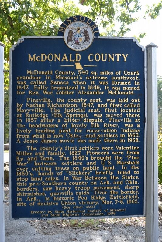 McDonald County Marker image. Click for full size.