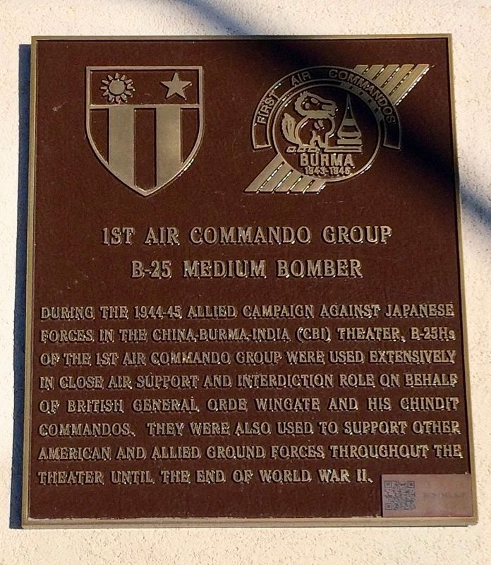 1st Air Commando Group B-25 Medium Bomber Marker image. Click for full size.