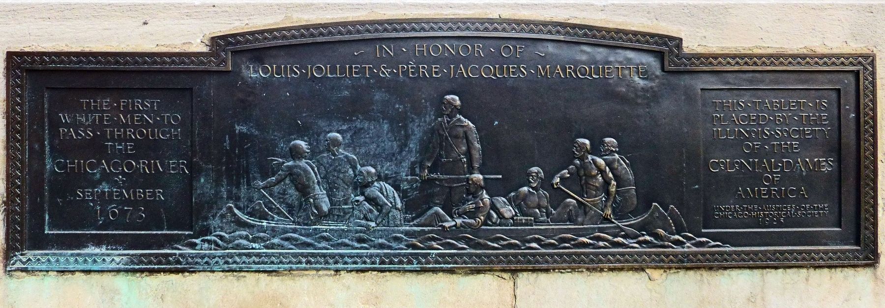 Louis Jolliet & Père Jacques Marquette Marker image. Click for full size.