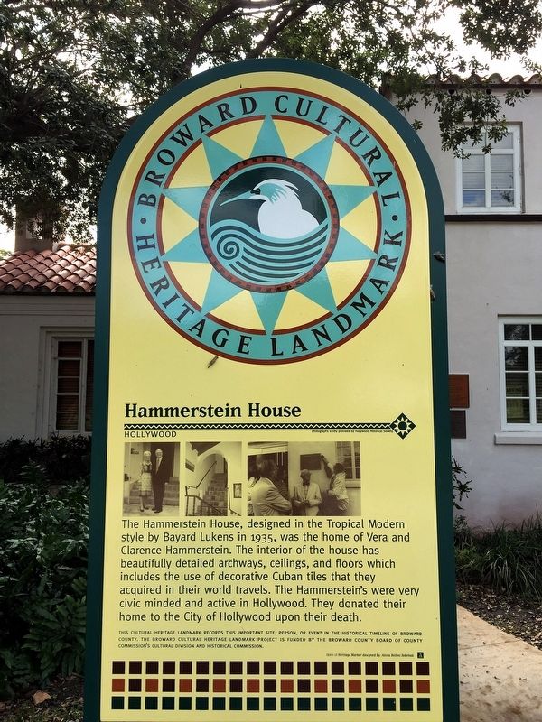 Hammerstein House Marker image. Click for full size.