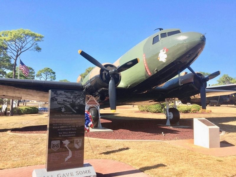 C-47 Sky Train used in Special Ops as "Spooky - Puff the Magic Dragon". Click for full size. C-47 Sky Train used in Special Ops as "Spooky - Puff the Magic Dragon" image. Click for full size.