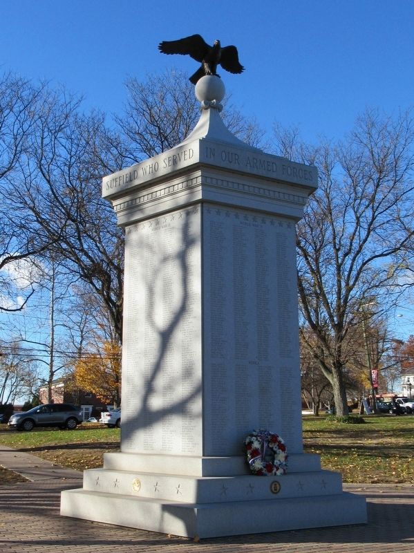Suffield Veterans Monument image. Click for full size.