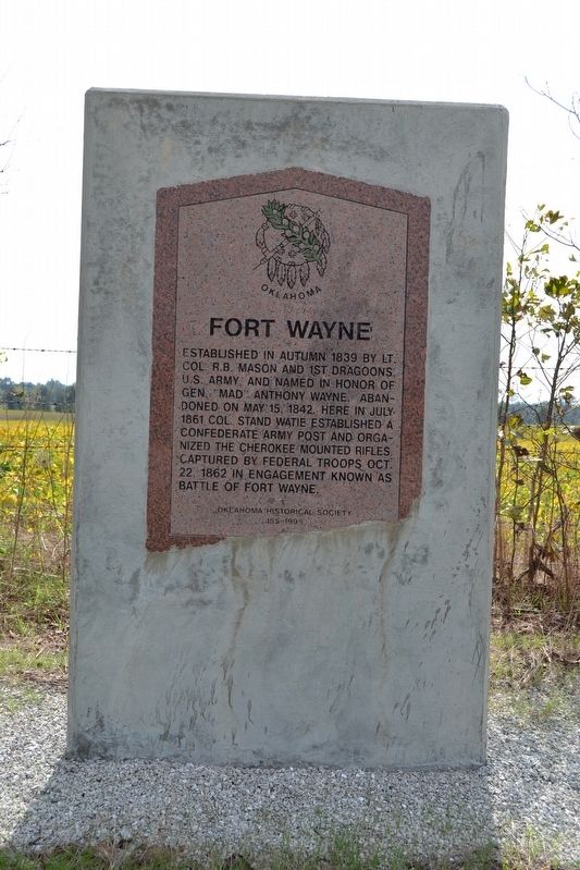 Fort Wayne Marker. Click for full size. Fort Wayne Marker image. Click for full size.