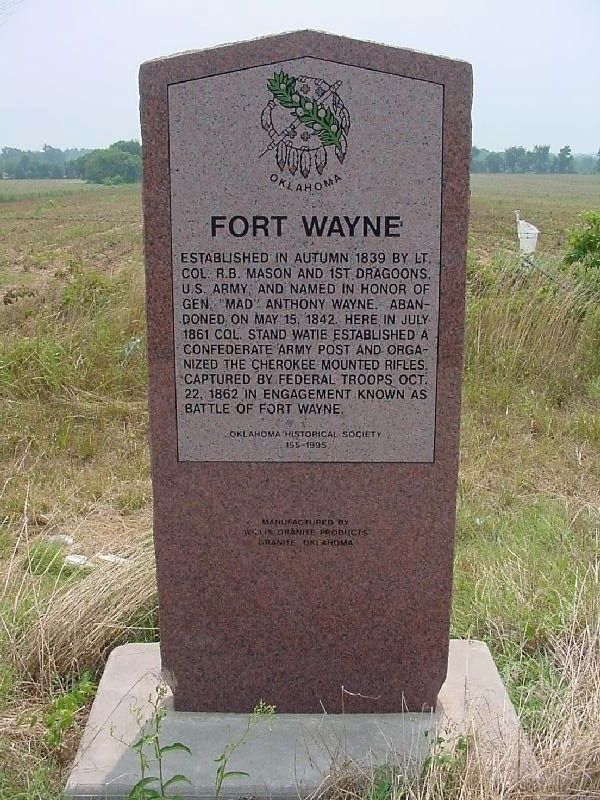 Fort Wayne Marker before 2009 image. Click for full size.