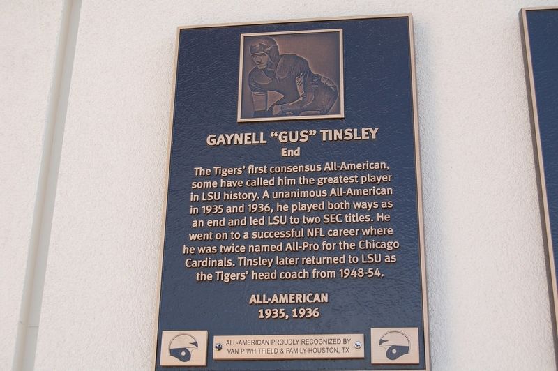 Gaynell "Gus" Tinsley Marker. Click for full size. Gaynell "Gus" Tinsley Marker image. Click for full size.